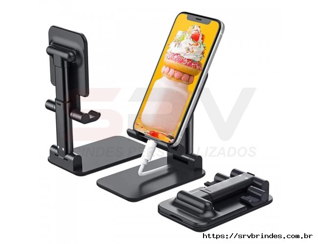 Suporte Celular de Mesa Retrtil Dobrvel Mvel Tablet